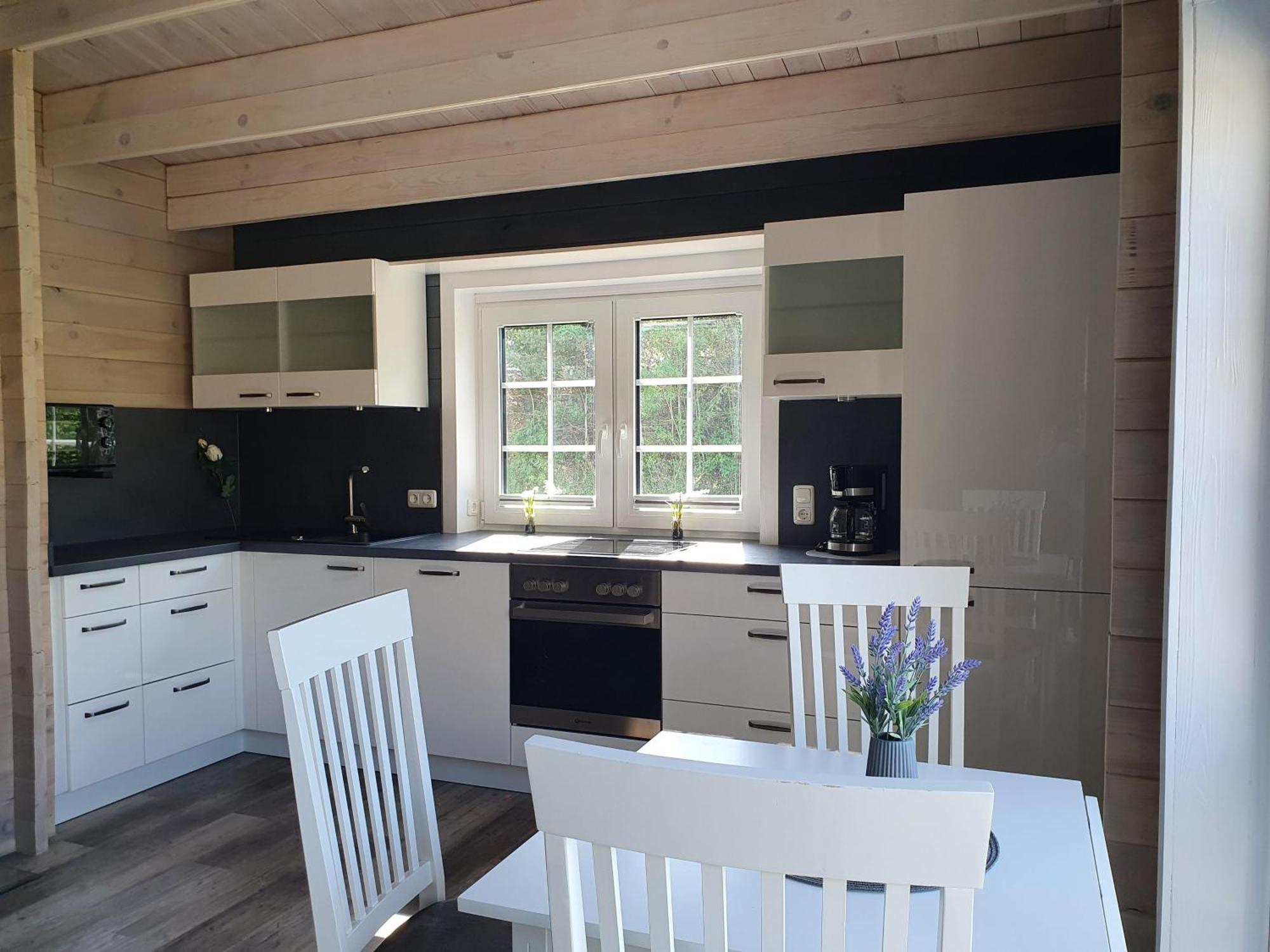 Idyllisches-Blockbohlenhaus-Mit-Eigenem-Garten-Und-Sauna-Zum-Wohlfuehlen Martensrade ภายนอก รูปภาพ
